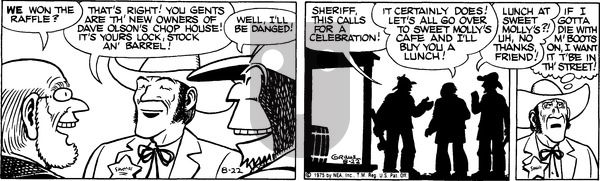 Alley Oop on Friday August 22, 1975 Comic Strip