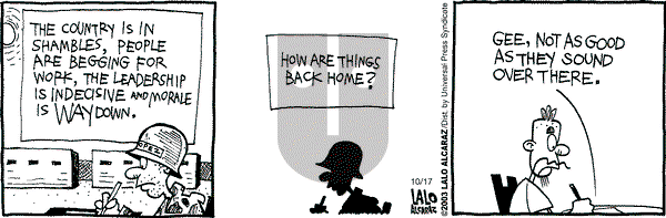 La Cucaracha on Friday October 17, 2003 Comic Strip