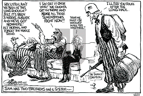 Pat Oliphant on Wednesday October 31, 2001 Comic Strip