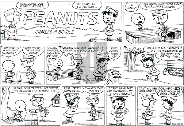 Peanuts - Sunday March 2, 1952 Comic Strip
