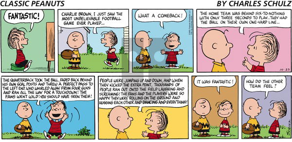 Peanuts - Sunday October 23, 2016 Comic Strip