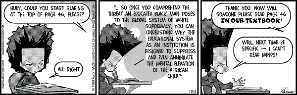 The Boondocks - Wednesday December 4, 2002 Comic Strip