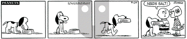 Peanuts on Tuesday September 24, 1957 Comic Strip