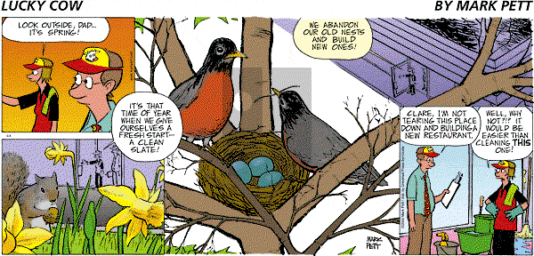Lucky Cow on Sunday April 6, 2025 Comic Strip