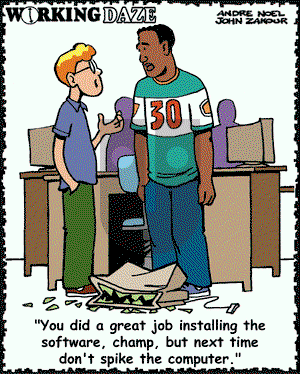 Working Daze on Tuesday August 27, 2002 Comic Strip