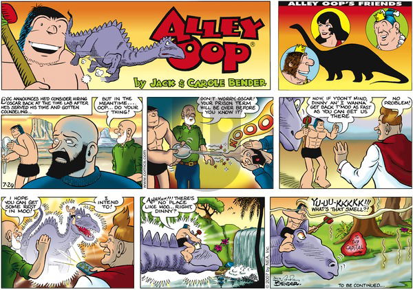 Alley Oop on Sunday July 29, 2007 Comic Strip