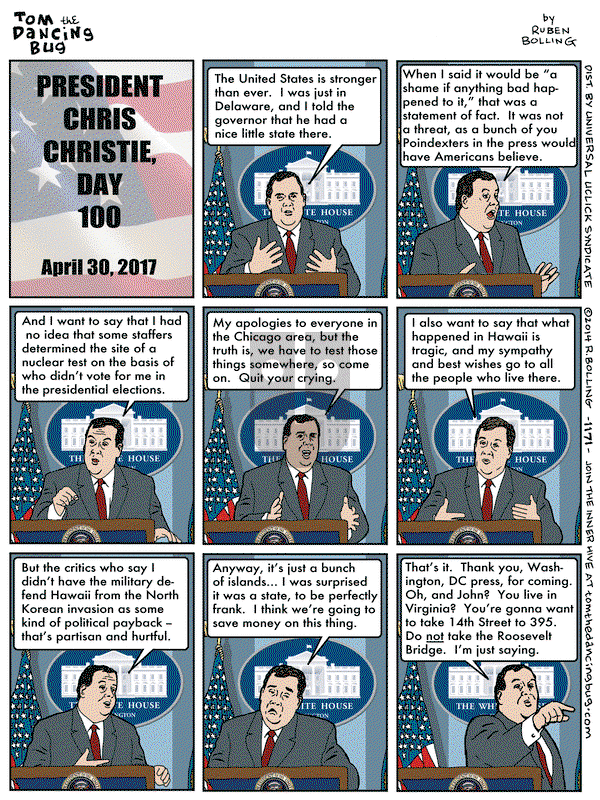 Tom the Dancing Bug on Friday January 17, 2014 Comic Strip