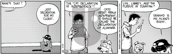 Get Fuzzy on Thursday February 20, 2003 Comic Strip