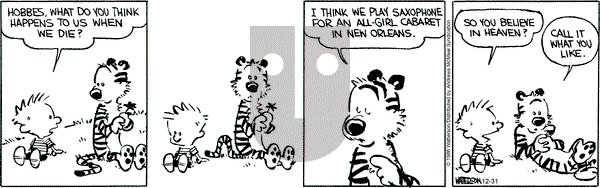 Calvin and Hobbes on Wednesday December 31, 2025 Comic Strip