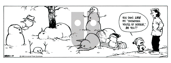 Calvin and Hobbes on Thursday December 28, 1989 Comic Strip