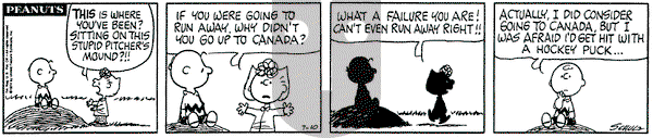 Peanuts on Wednesday July 10, 1974 Comic Strip