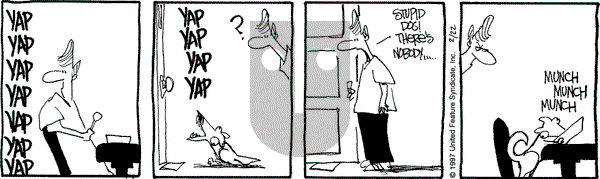 The Buckets on Saturday February 22, 1997 Comic Strip