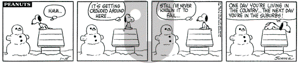 Peanuts on Monday January 15, 1962 Comic Strip