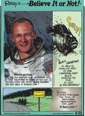 Ripley's Believe It or Not on Wednesday June 20, 2018 Comic Strip