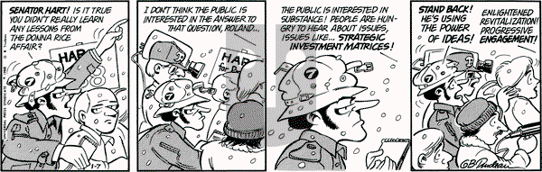 Doonesbury on Thursday January 7, 1988 Comic Strip