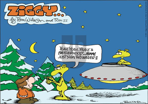 Ziggy on Sunday March 14, 2010 Comic Strip