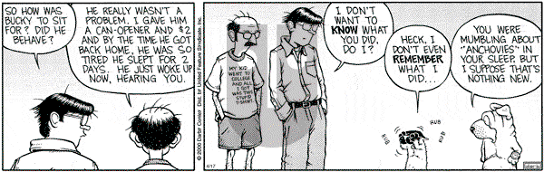 Get Fuzzy on Monday April 17, 2000 Comic Strip