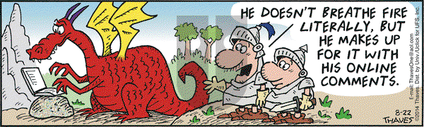 Frank and Ernest on Friday August 22, 2014 Comic Strip