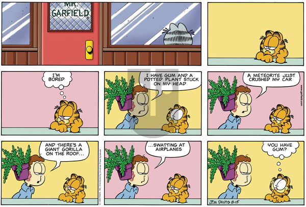 Garfield on Sunday August 15, 1999 Comic Strip