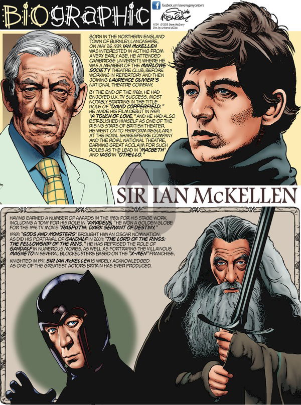 Biographic on Sunday November 24, 2013 Comic Strip