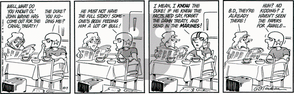 Doonesbury on Friday October 7, 1977 Comic Strip