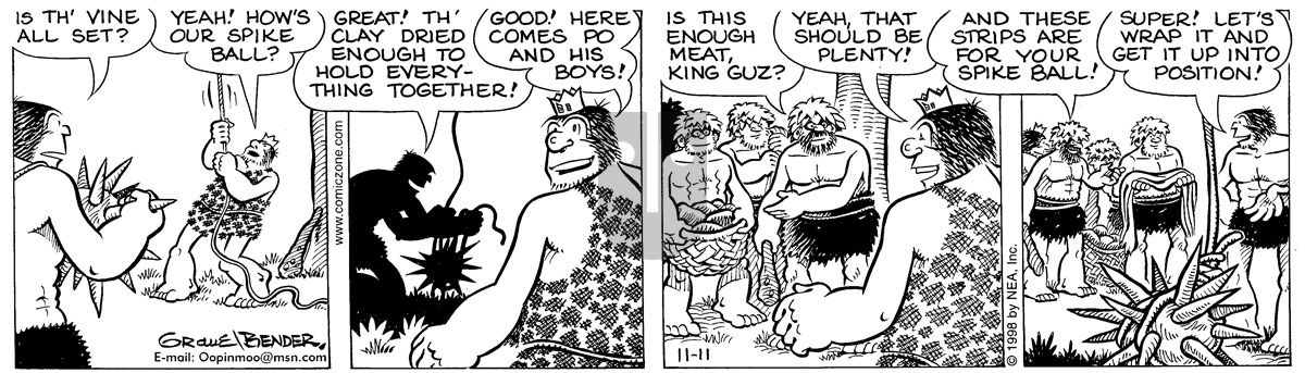 Alley Oop - Wednesday November 11, 1998 Comic Strip