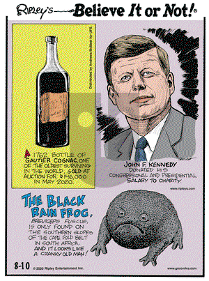 Ripley's Believe It or Not on Monday August 10, 2020 Comic Strip