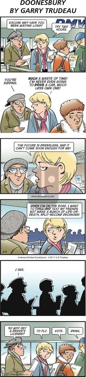 Doonesbury on Sunday February 5, 2017 Comic Strip