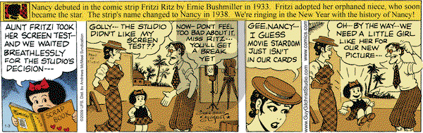 Nancy on Wednesday January 3, 2018 Comic Strip