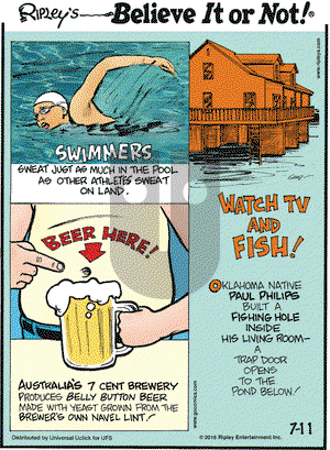 Ripley's Believe It or Not - Monday July 11, 2016 Comic Strip