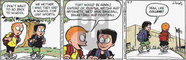 Cleats - Tuesday September 7, 2004 Comic Strip