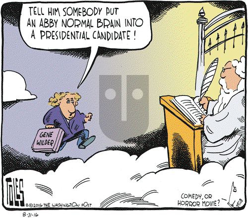 Tom Toles on Wednesday August 31, 2016 Comic Strip