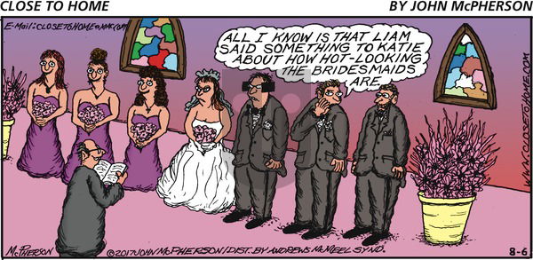 Close to Home on Sunday August 6, 2017 Comic Strip