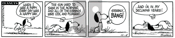 Peanuts on Saturday October 4, 1958 Comic Strip