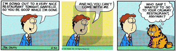 Garfield on Monday May 30, 1983 Comic Strip