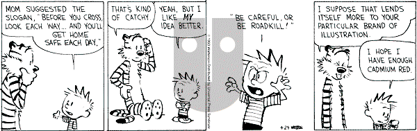 Calvin and Hobbes - Thursday April 29, 1993 Comic Strip