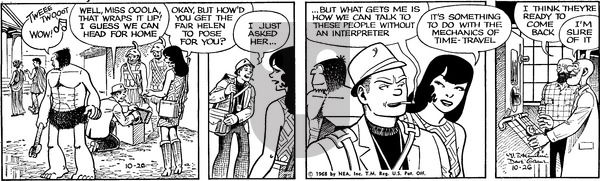 Alley Oop on Saturday October 26, 1968 Comic Strip