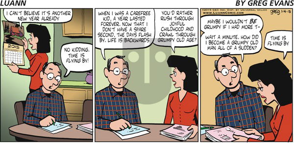 Luann on Sunday January 4, 2015 Comic Strip