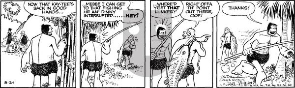 Alley Oop on Tuesday August 24, 1971 Comic Strip