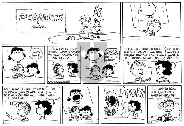 Peanuts on Sunday May 3, 1964 Comic Strip