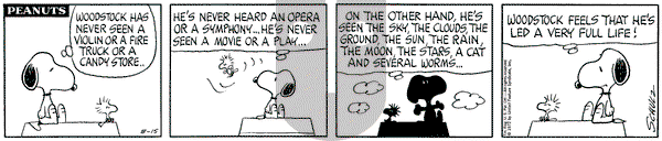 Peanuts on Tuesday August 15, 1972 Comic Strip