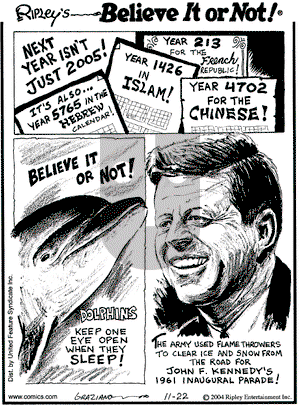 Ripley's Believe It or Not on Monday November 22, 2004 Comic Strip