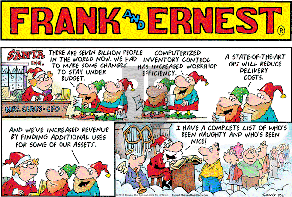 Frank and Ernest on Sunday December 11, 2011 Comic Strip