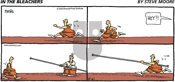 In the Bleachers on Sunday April 21, 2002 Comic Strip