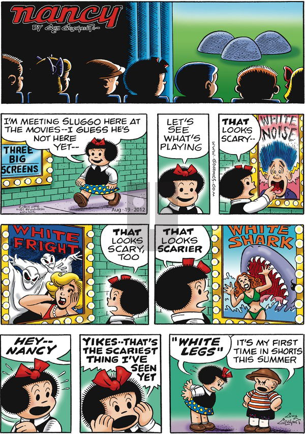 Nancy on Sunday August 19, 2012 Comic Strip