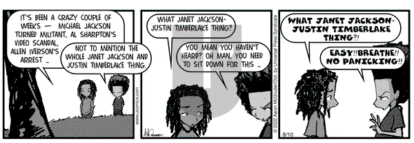 The Boondocks on Saturday August 10, 2002 Comic Strip