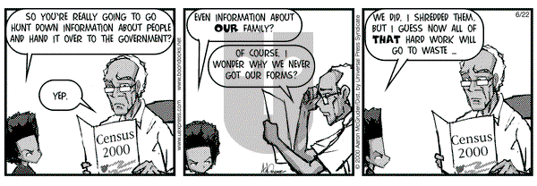 The Boondocks on Thursday June 22, 2000 Comic Strip
