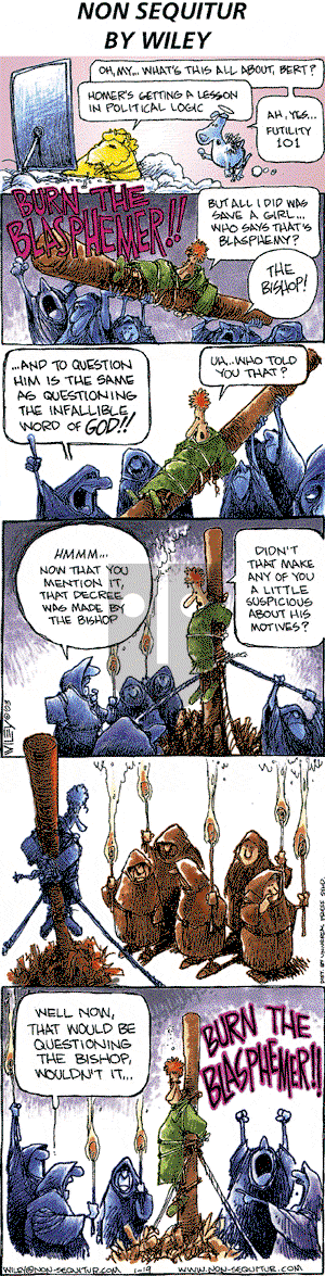 Non Sequitur on Sunday January 19, 2003 Comic Strip