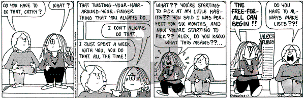 Cathy Classics on Wednesday August 17, 1994 Comic Strip