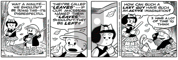 Nancy on Thursday November 16, 2006 Comic Strip